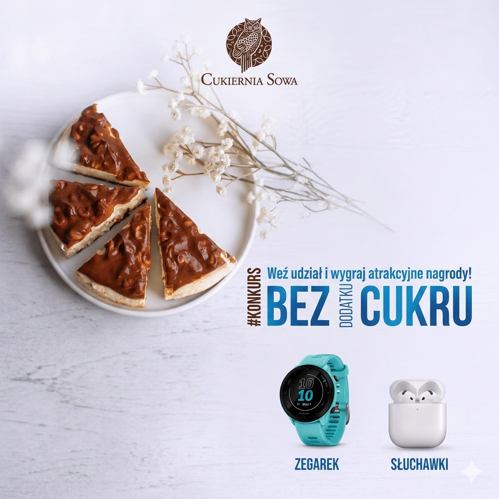 KONKURS! Pełnia smaku bez dodatku cukru z Cukiernią Sowa!