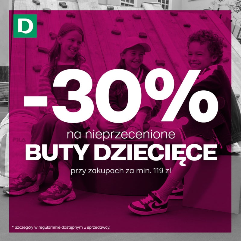 Tylko teraz w DEICHMANN wszystkie nieprzecenione buty dziecięce z rabatem 30%!